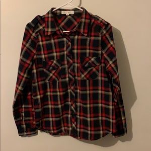 Red, Black and Tan Cotten flannel size medium